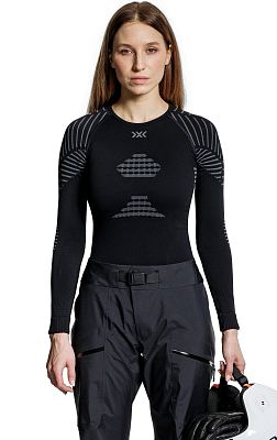 Превью Термобелье Термофутболка X-BIONIC Invent 4.0 LG SL WMN Black/Charcoal